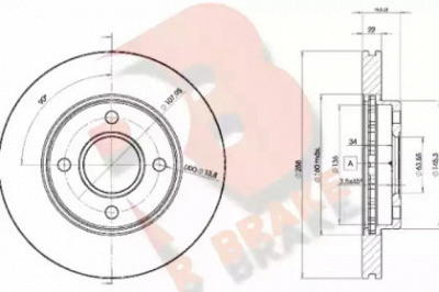 R BRAKE 78rbd23270 -  Тормозной диск